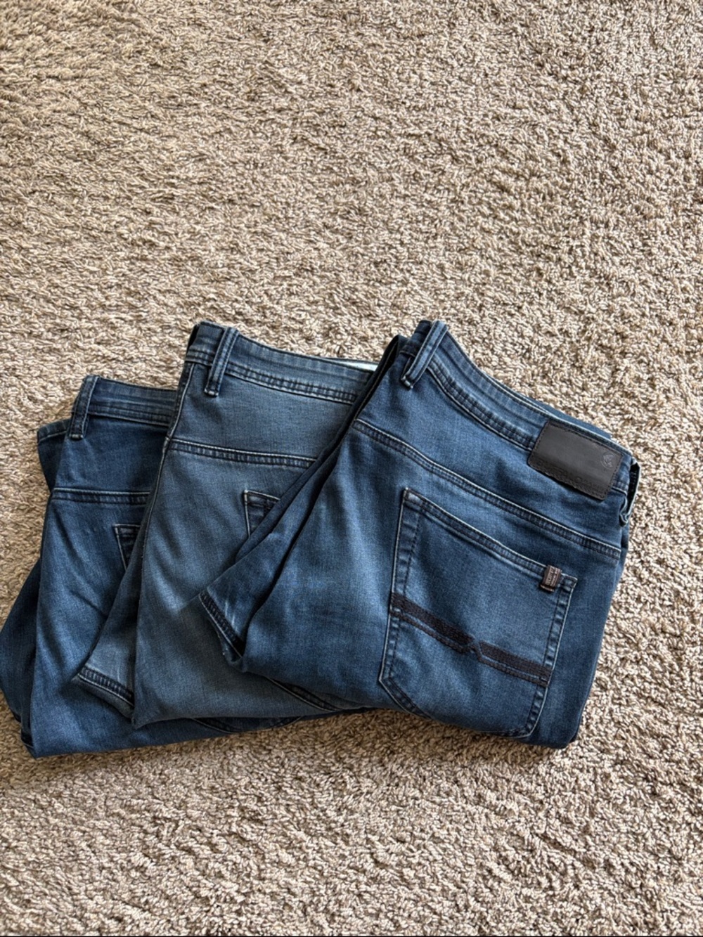 Buffalo David Bitton Men's Dark Blue Straight Jeans 38 x 34 Lot of 3